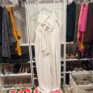 Eloquii Cream Sleeveless Jumpsuit